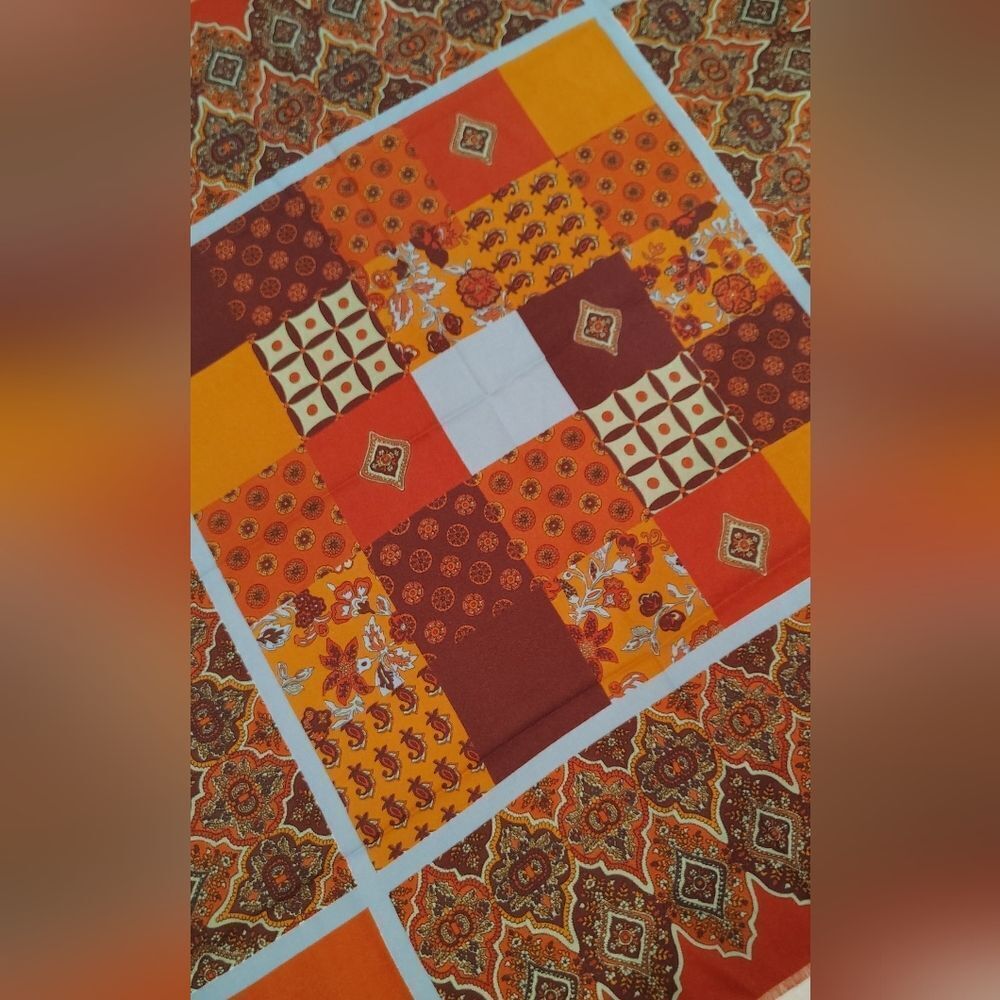 Vintage Colorful Patchwork  Square Scarf - Picture 8 of 16
